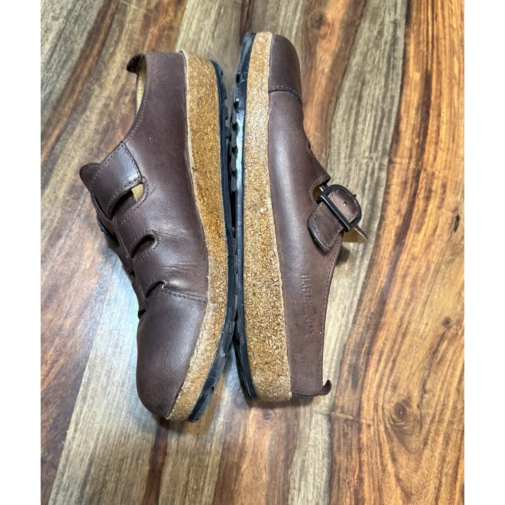 Haflinger Fisherman Womens Size 39-8 Brown Leather Clog Shoes - Picture 3 of 16